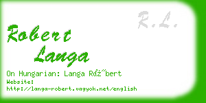 robert langa business card